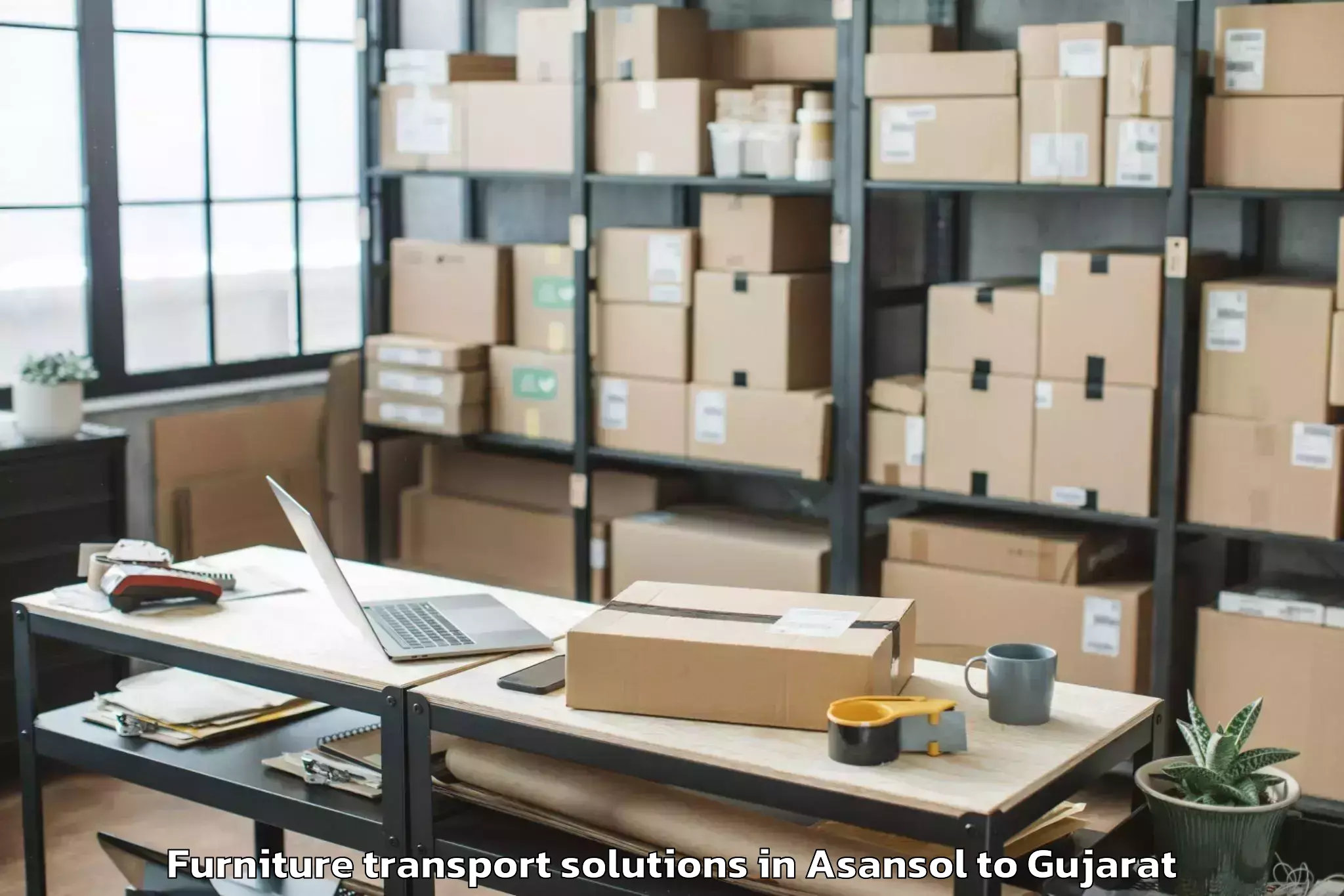 Easy Asansol to Ahmedabad Furniture Transport Solutions Booking